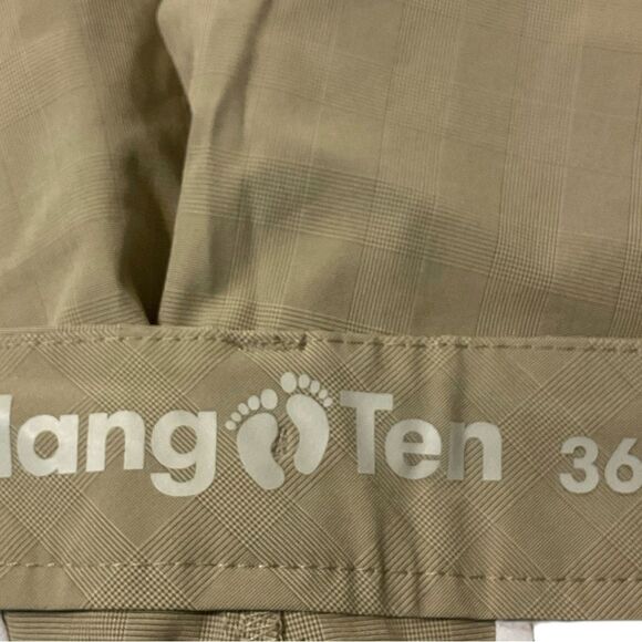 Hang Ten Flat Front Tan Shorts Casual Essential - Picture 9 of 12